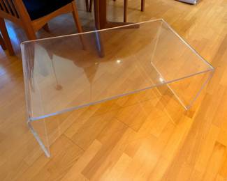1970’s waterfall lucite coffee table