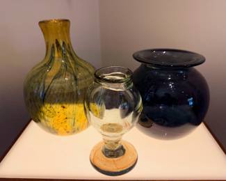 Art glass vases by Mark Peiser