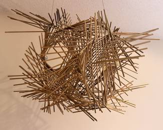 Unique vintage metal sculpture hand made by our client (Side view)