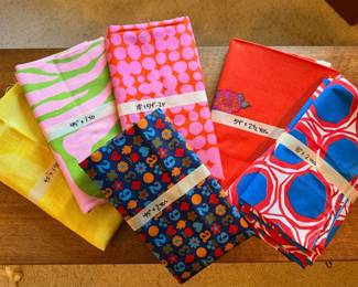 An assortment of groovy vintage fabric!
