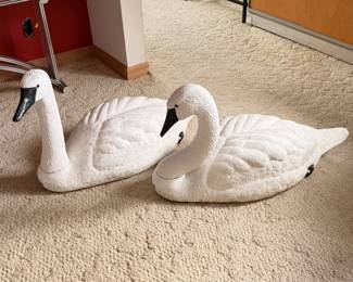 Vintage swan decoys.  These will be sold together
