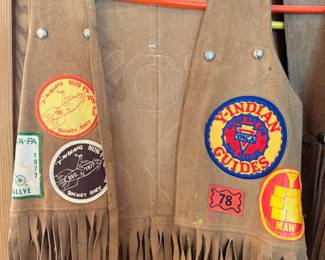 1970’s Y-Indian Guides suede vests w/ accessories