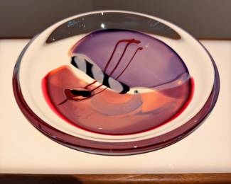 James Wilbat art glass bowl