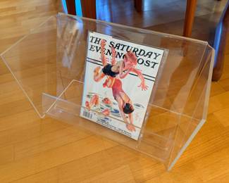 1970’s lucite magazine rack