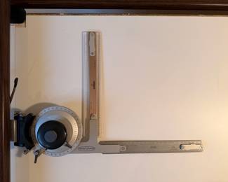 Vintage drafting table with a Vemco Mark XII V-Track system