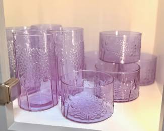 Oiva Toikka for Iittala “Flora” amethyst glassware ca. 60’s/70’s