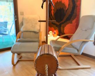 Ca. 1960’s child’s rocking “Giraffe” in excellent vintage condition.  Stands ~ 5’ tall