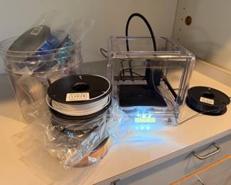 M3D Micro 3D printer.  Comes with 10 spools of 3D Ink