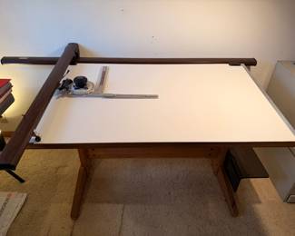 Vintage drafting table with a Vemco Mark XII V-Track system