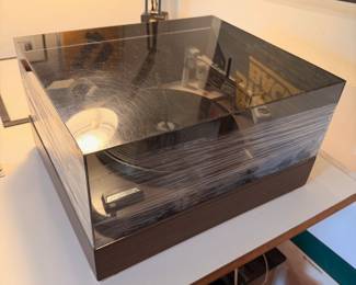 Vintage Garrard Laboratory Series Type A Turntable, Untested.  This does come with a custom made Smokey black acrylic top