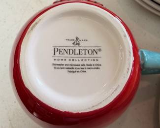 Set of 6 Pendleton ceramic mugs