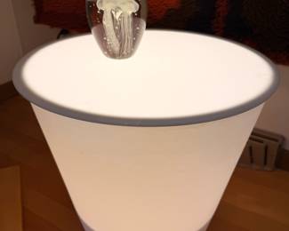 Custom made acrylic lit side table, made by our client