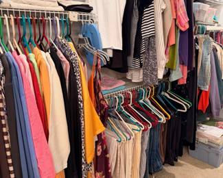 There are a total of 5 closets full of vintage and modern women’s and men’s clothing and accessories