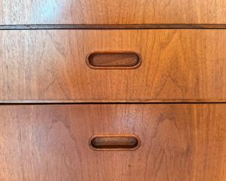 Ca. 1960’s Falster Møbelfabrik teak gentleman’s chest with tambour door.  There is a small ding to the top but this piece is in overall very nice unrestored condition