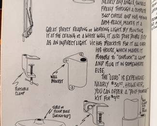 Vintage Luxo articulating task lamp. This will be sold separately from the drafting table. Luxo was mentioned in the First Edition of ‘Nomadic Furniture - James Hennessey and Victor Papanek’