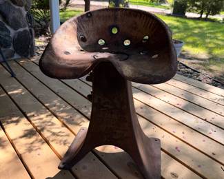 Antique tractor seat
