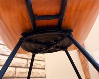 Unique and rare swivel chair attributed to Vienna designer Victor Papanek.  This would have been part of his “Samisen” series dating from 1952-1956