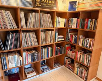 Nice selection of vinyl records and books