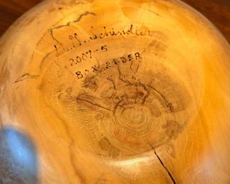 D.G. Schindler hand carved box elder wood bowl