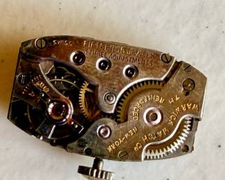 Art Deco ladies 20k rolled gold bezel wrist watch