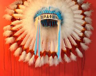 Incredible vintage Native American Ceremonial Headdress
