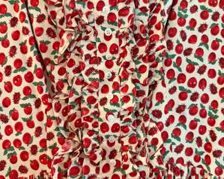 Vintage Jonathan Logan tomato & lady bug print dress