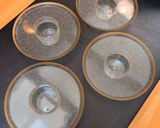 Set of 4 vintage Hi-Snack party plates 