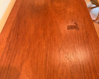 Ca. 1960’s Falster Møbelfabrik teak gentleman’s chest with tambour door.  There is a small ding to the top but this piece is in overall very nice unrestored condition