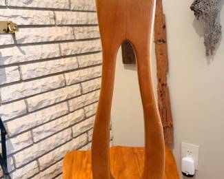 Unique and rare swivel chair attributed to Vienna designer Victor Papanek.  This would have been part of his “Samisen” series dating from 1952-1956