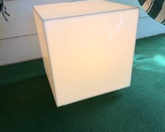 Very cool custom made lit acrylic side table