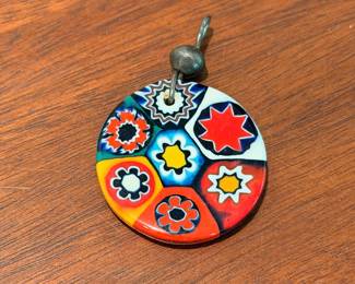Vintage Murano glass millefiori pendant