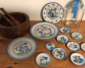 Hadley Pottery & Dansk Salad Bowl Set