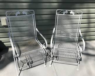 Wrought Iron Bouncy Patio Chairs