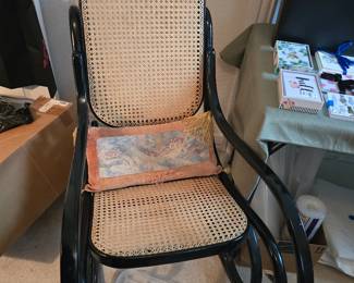 Thonet - Vintage  Bentwood Style Cane Rocking Chair