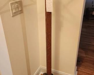vintage coat rack, oak and walnut