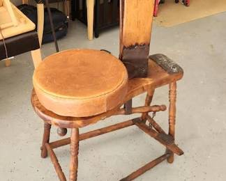 primitive saddle repair stool