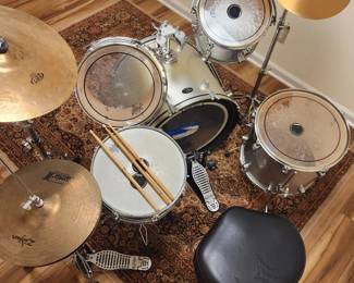 drum set and stool