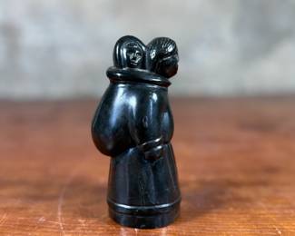 “Mother and Child”, a soapstone sculpture by listed Canadian artist, Philip Thorn. Signed underneath as shown in photos and measures, 5” H.