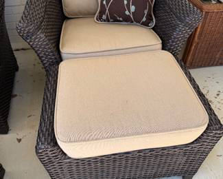 	#99	Outdoor wicker chair & ottoman	 SOLD	