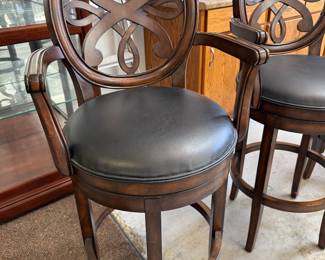 	#73	Swivel Bar Stools with leather seats set of 3 29"H	 $120.00 				