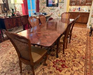 	#4	Expandable dining table with 6 chairs 69-119x39x29	 $450.00 				