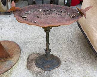 	#94	Cast iron bird bath	 $40.00 				
