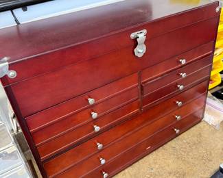 	#75	Wood tool chest 24x11x18	 $140.00 				