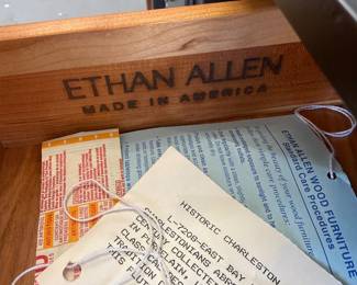 	#62	Ethan Allen Side table with drawers 26x19x29	 $185.00 				