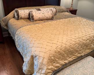 	#55	King bed with mattress and under bed drawer storage 	 $375.00 				