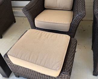 	#98	Outdoor wicker chair & ottoman	SOLD