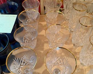 	#19	Miller Rogaska 22K Gold Trim 10 Wine Glasses	 $200.00 				
