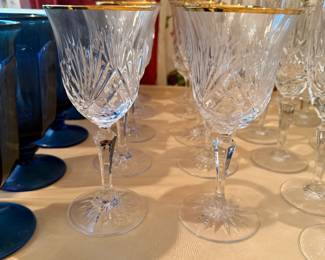 	#19	Miller Rogaska 22K Gold Trim 10 Wine Glasses	 $200.00 				