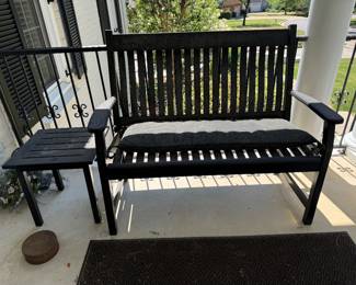 	#100	Bench 4'L & Side Table	 $125.00 				