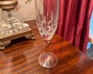 	#20	Miller Rogaska 22K Gold Trim Champagne Flute 8 Glasses	 $135.00 				